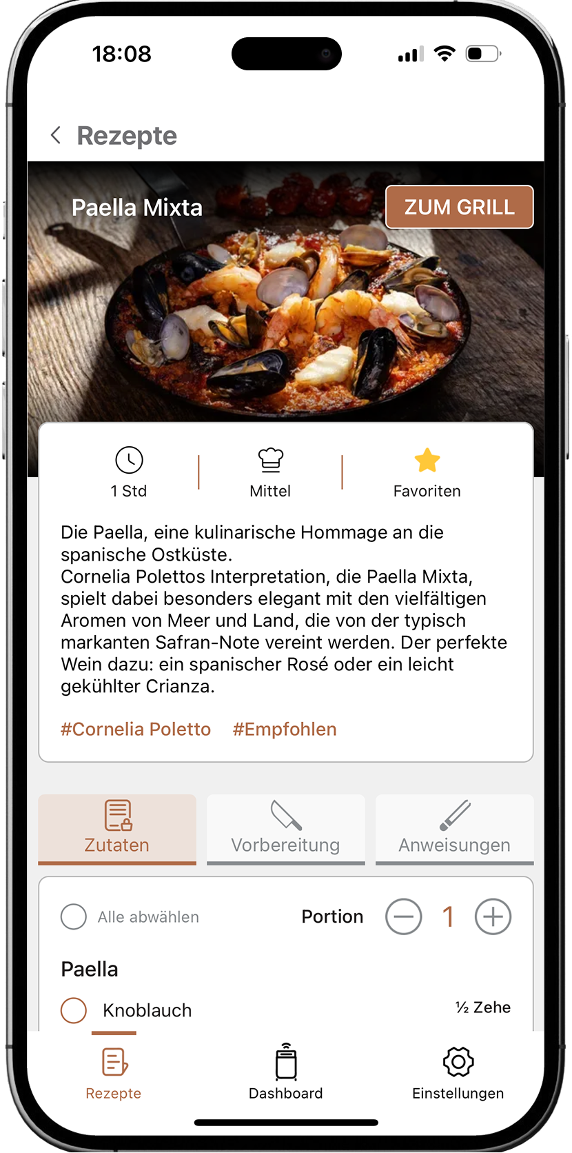 I Phone Recipe Paella